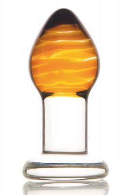 Стеклянная анальная пробка-стимулятор - 8,5 см. от Sexus Glass