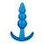 Голубой анальный плаг Beginners Beaded Plug - 9,5 см. от BlueLine