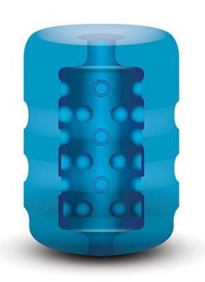 Голубой портативный мастурбатор Zolo Backdoor Pocket Stroker от Zolo