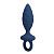 Синяя анальная пробка с кольцом Butt Plug with Loop M - 13,4 см. от Baile