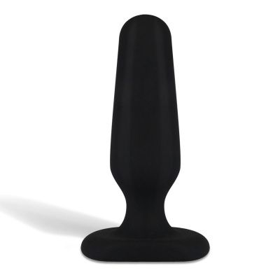 Черный анальный плаг из силикона Seamless Silicone Butt Plug - 7,5 см. от All About Anal