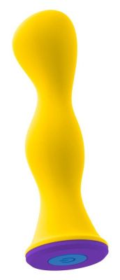 Желтый фигурный анальный вибратор - 12,6 см. от Orion