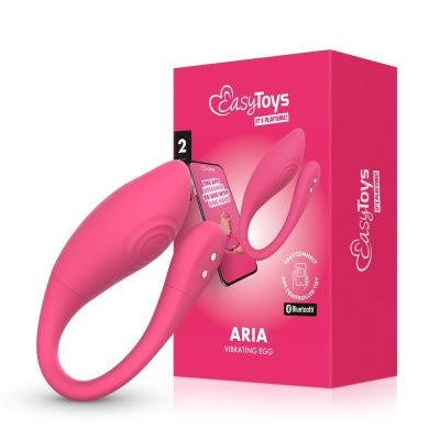Розовое интерактивное виброяйцо Aria от Easy toys