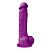 Фиолетовый фаллоимитатор Colours Pleasures на присоске - 25 см. от NS Novelties