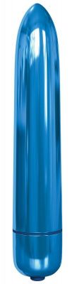 Голубая гладкая вибропуля Rocket Bullet - 8,9 см. от Pipedream