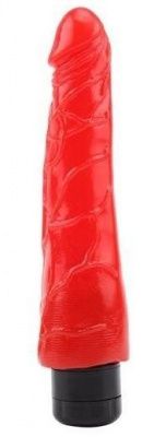 Красный реалистичный вибратор Hot Storm Devilish X3 - 23,2 см. от Chisa