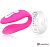 Розовый вибратор для пар с белым пультом-часами Weatwatch Dual Pleasure Vibe от DreamLove
