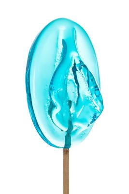Леденец в форме вагины со вкусом блю кюрасао - 50 гр. от Sosuчki