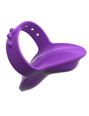 Фиолетовая вибронасадка на пальцы Finger Vibe от Pipedream