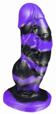 Черно-фиолетовый фаллоимитатор Мартин medium - 24,5 см. от Erasexa