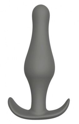 Серый удлиненный анальный стимулятор PLUG WITH T-HANDLE - 12,7 см.  от Dream Toys