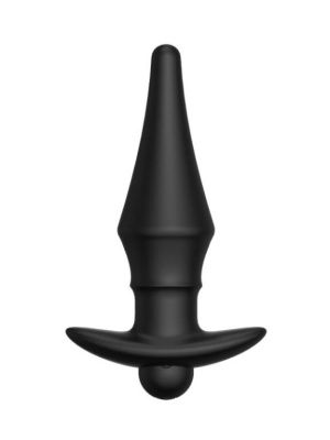 Черная перезаряжаемая анальная пробка №08 Cone-shaped butt plug - 13,5 см. от Erozon