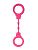 Розовые силиконовые наручники от Le Frivole