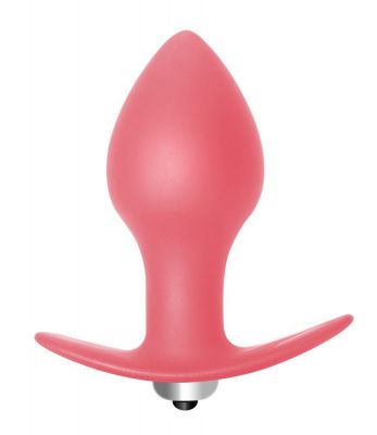 Розовая анальная вибропробка Bulb Anal Plug - 10 см. от Lola toys