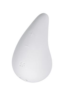 Белый вибромассажер в форме капли Dew Drop от Satisfyer