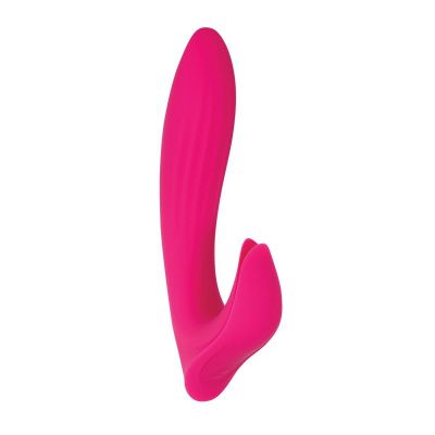 Розовый вибратор с клиторальным отростком Bliss Vibrator - 17,8 см. от Adam & Eve Розовый вибратор с клиторальным отростком Bliss Vibrator - 17,8 см. от Adam & Eve