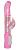 Розовый вибромассажер с клиторальным стимулятором  - 25 см. от Seven Creations