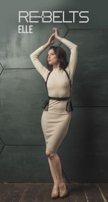 Портупея 3-в-1 Elle Black с оборками от Rebelts