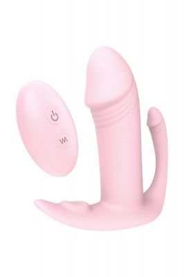 Розовый вибратор REMOTE TRI-PLEASURER от Dream Toys