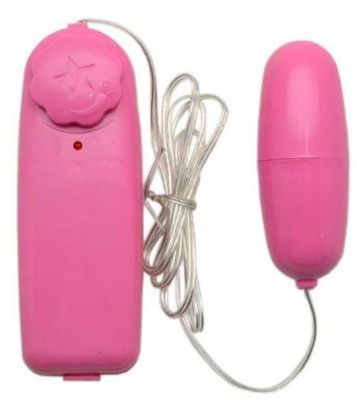 Розовое виброяйцо с проводным пультом от Play Star