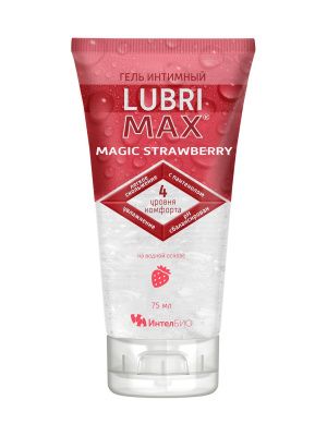 Интимный гель-смазка на водной основе Lubrimax Magic Strawberry - 75 мл. от ИнтелБИО