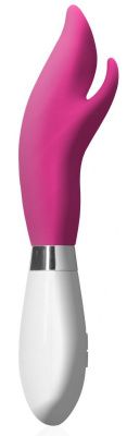 Розовый перезаряжаемый вибратор-кролик Athos - 22 см. от Shots Media BV