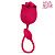 Малиновый вибростимулятор-бутон с вращающимися тычинками от Bior toys
