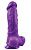 Фиолетовый фаллоимитатор Pleasures Thick 5 Dildo - 18,3 см. от NS Novelties