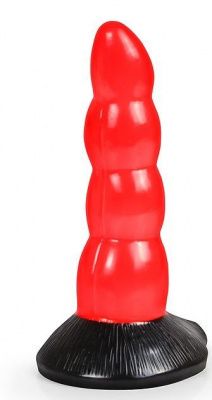 Красно-черный фаллоимитатор-елочка - 20 см. от Bior toys