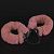 Черные кожаные оковы со съемной розовой опушкой от Sitabella