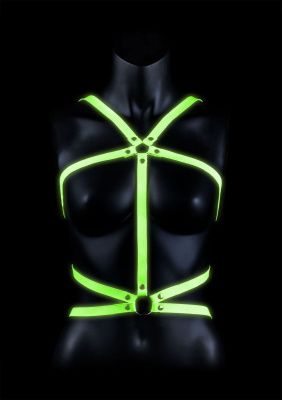 Портупея Body Harness с неоновым эффектом - размер S-M от Shots Media BV