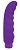 Фиолетовый изогнутый ребристый вибромассажер - 15 см. от Bior toys