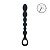 Черная силиконовая цепочка Beaded Snake Silicone Anal Probe with Loop - 26 см. от Shots Media BV