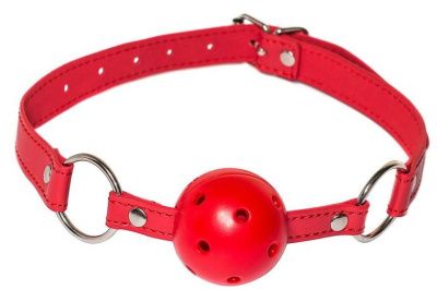 Красный кляп-шарик Firecracker от Lola toys