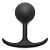 Черная анальная пробка с утяжелением Premium Silicone 4.4  Weighted Round Plug - 10,9 см. от XR Brands