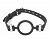 Черный кляп-кольцо на регулируемом ремешке от Bior toys
