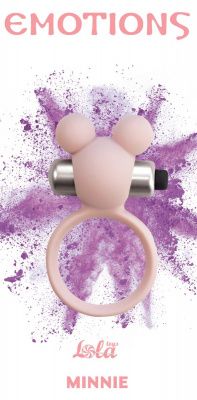 Розовое эрекционное виброколечко Emotions Minnie Light pink от Lola toys