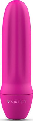 Ярко-розовая рельефная вибропуля Bmine Basic Reflex - 7,6 см. от B Swish