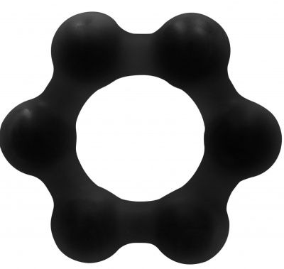 Черное эрекционное кольцо No.82 Weighted Cock Ring от Shots Media BV