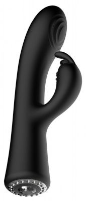 Черный вибромассажер-кролик Lux - 20 см. от Shots Media BV