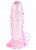 Розовая насадка на пенис с пупырышками и усиками - 13 см. от Baile