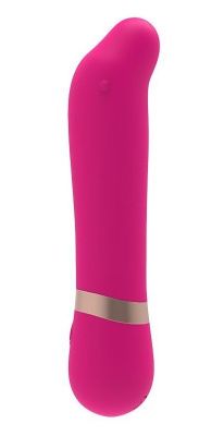 Розовый мини-вибратор для массажа G-точки Cuddly Vibe - 11,9 см. от Chisa