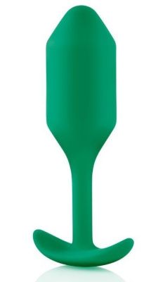 Зеленая пробка для ношения B-vibe Snug Plug 2 - 11,4 см. от b-Vibe