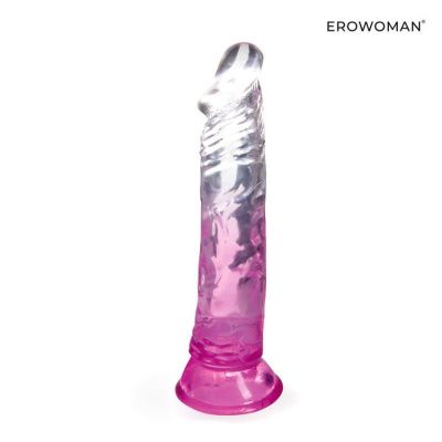 Розовый гибкий фаллоимитатор - 20,5 см. от Bior toys