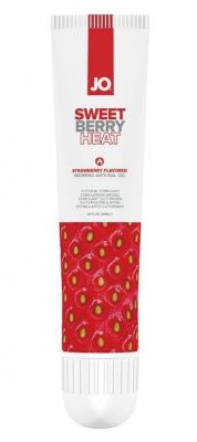 Стимулирующий клиторальный гель со вкусом клубники JO Sweet Berry Heat - 10 мл. от System JO