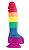 Радужный фаллоимитатор Pride Edition 6 Dildo - 21 см. от NS Novelties