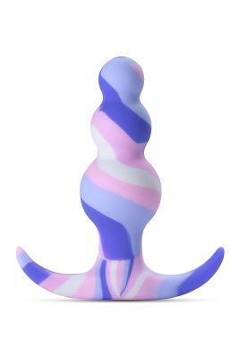 Анальная пробка с цветными разводами Twilight - 7,6 см. от Blush Novelties