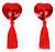 Красные пэстисы-сердечки с кисточками от Bior toys