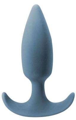 Грязно-синяя анальная пробка со смещенным центром тяжести Glow - 10 см. от Lola toys