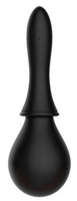Чёрный силиконовый конический анальный душ от Bior toys